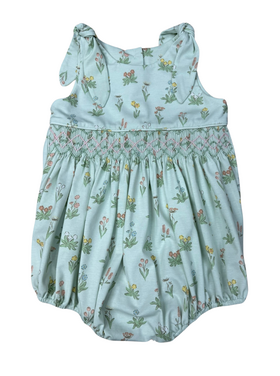 Whimsy Bay Floral Smocked Tie Bubble