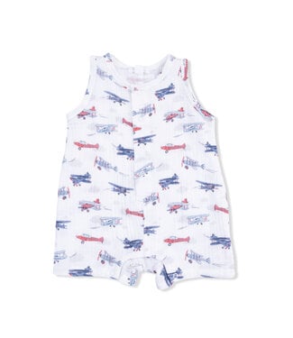 Angel Dear Vintage Planes - Sleeveless Shortie Romper