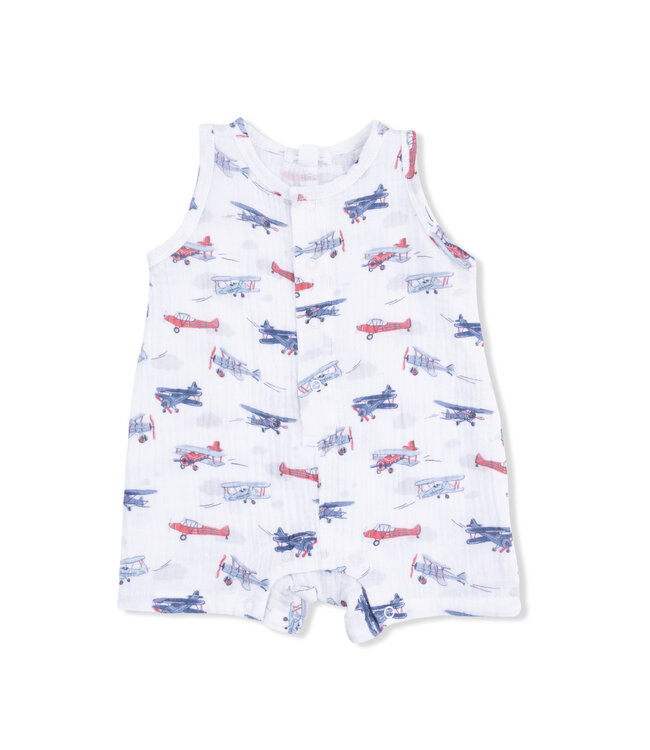 Vintage Planes - Sleeveless Shortie Romper