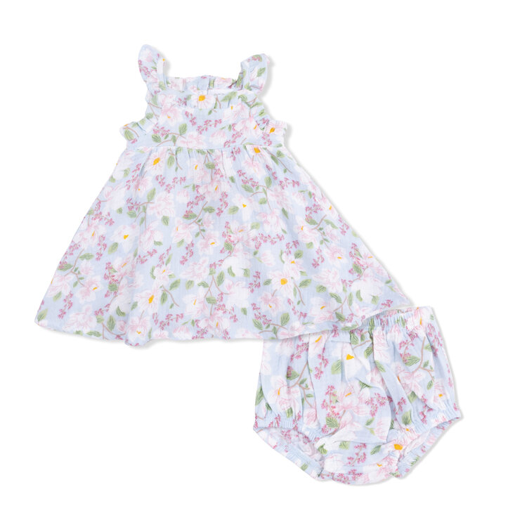 Angel Dear Magnolias - Ruffle Sundress with Bloomer