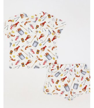 Southern Slumber Crawfish Boil Bamboo Varsity Short Set - T-shirt & Shorts