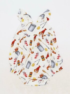 Southern Slumber Crawfish Boil Bamboo Ruffle Romper