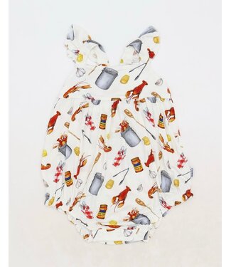 Southern Slumber Crawfish Boil Bamboo Ruffle Romper