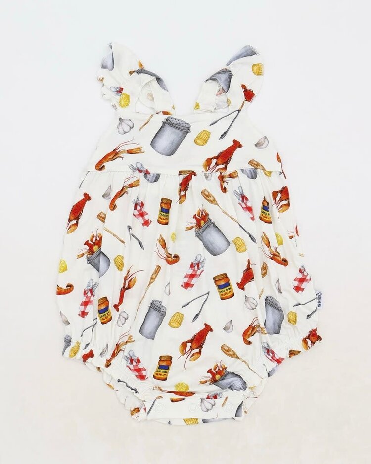 Southern Slumber Crawfish Boil Bamboo Ruffle Romper