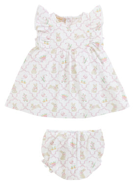 Baby Club Chic Mosaic of Tails Ruffled Dress