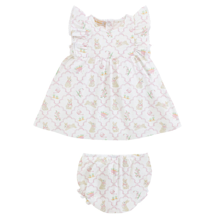 Baby Club Chic Mosaic of Tails Ruffled Dress