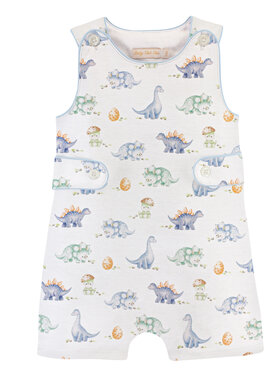 Baby Club Chic Dinos Button Romper