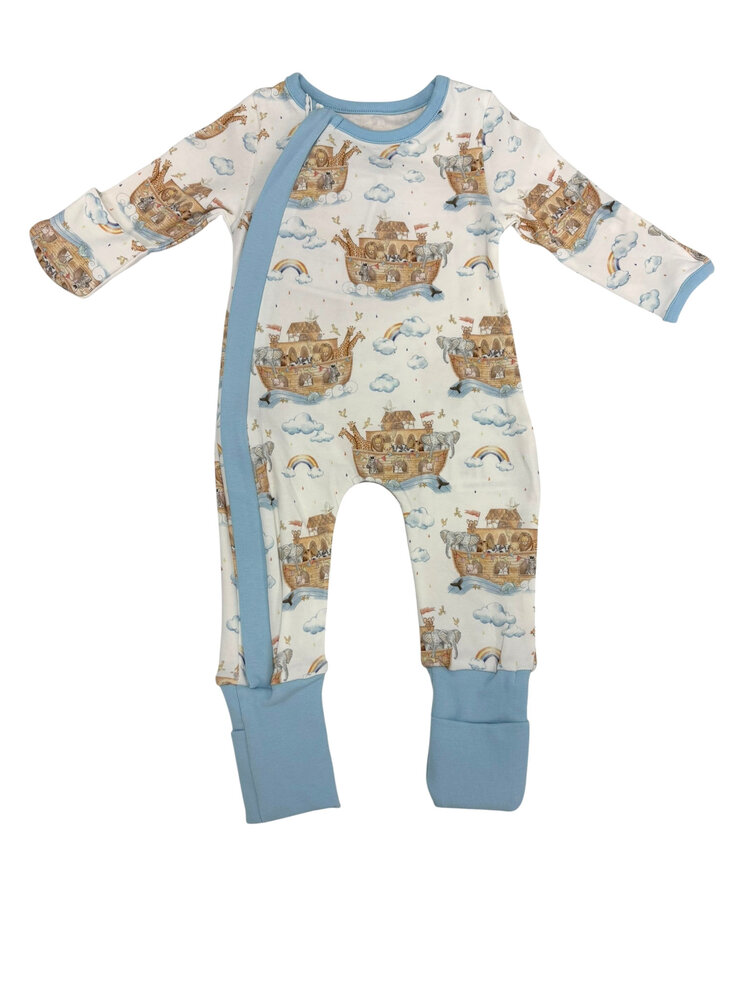 Nola Tawk All Aboard Noah's Ark Zipper Pajama