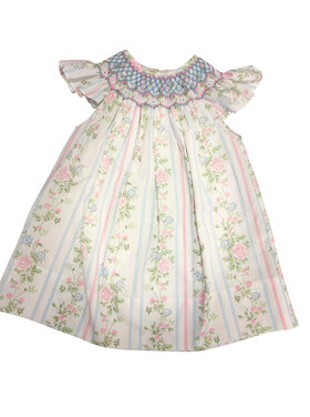 Sweet Dreams Valerie Floral Rose Vine Smocked Dress