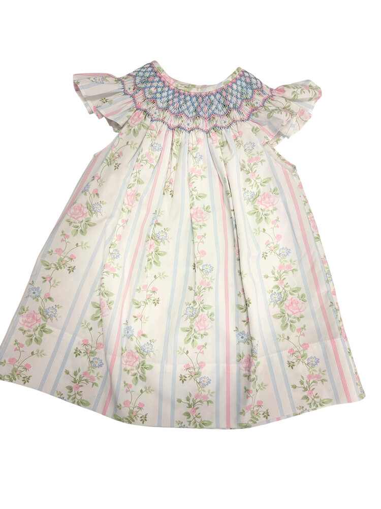 Sweet Dreams Valerie Floral Rose Vine Smocked Dress