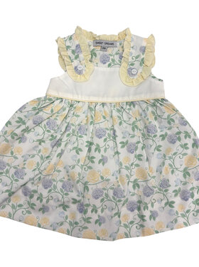 Sweet Dreams Yellow Ruffle Shoulder Floral Dress