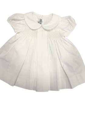 Sweet Dreams Maria White Cross Smocked Dress