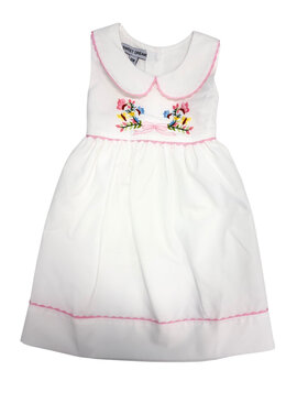 Sweet Dreams Bow, Flowers & Butterflies Embroidered Dress