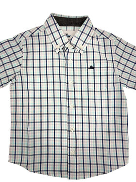SouthBound Blue Plaid Dress SS Shirt