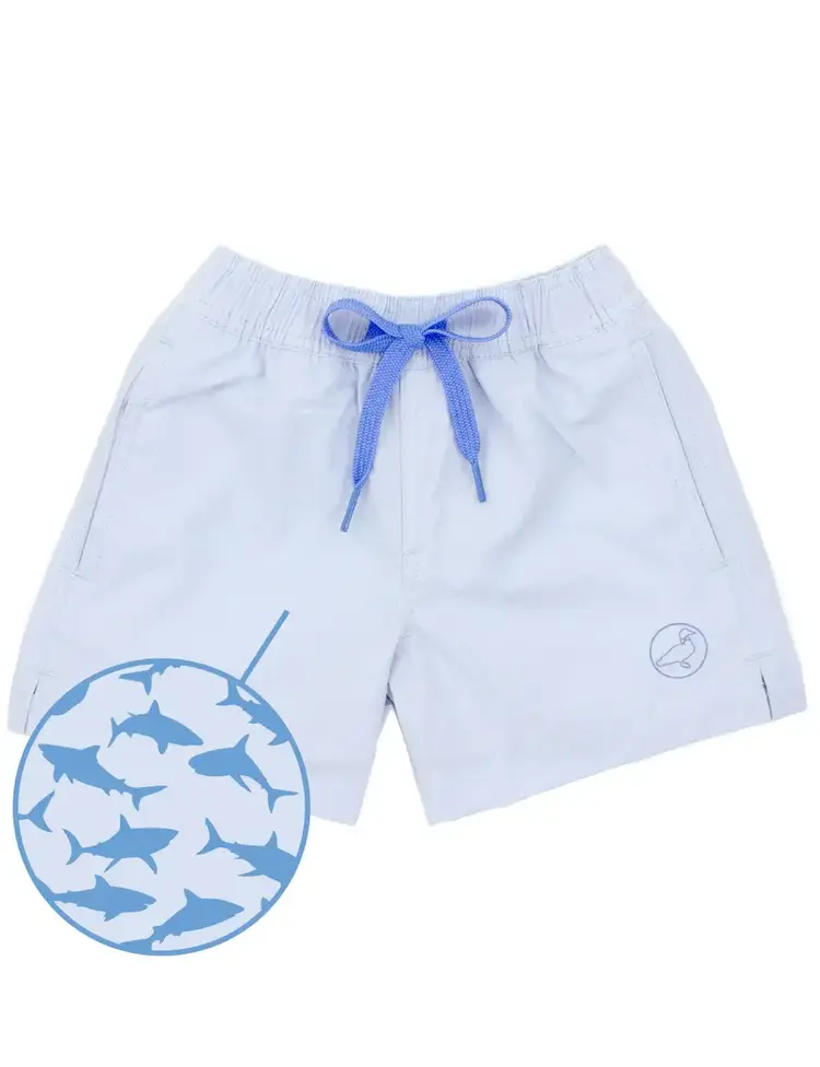 Properly Tied Shark Attack Splash Swim Trunks