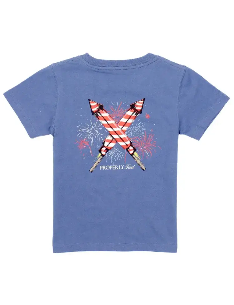 Properly Tied Firecracker SS Space Blue Tee