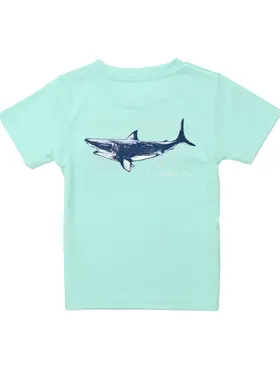 Properly Tied Shark SS Seafoam Performance Tee