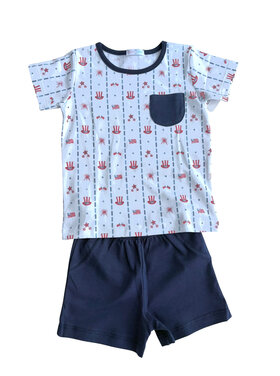 Baby Loren Celebrate Blue Short Set