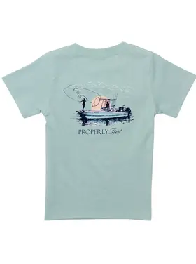 Properly Tied Cast SS Tee Marine Mist