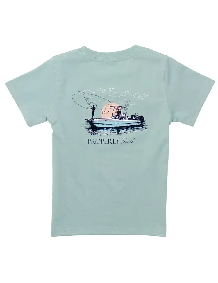 Properly Tied Cast SS Tee Marine Mist