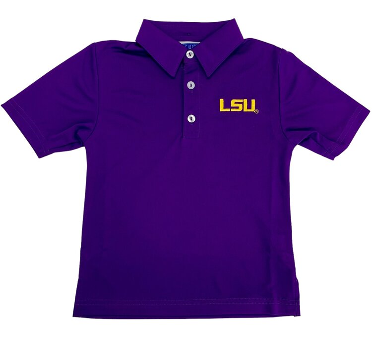 Vive Le Fete Solid Polo LSU Tigers Purple Shirt