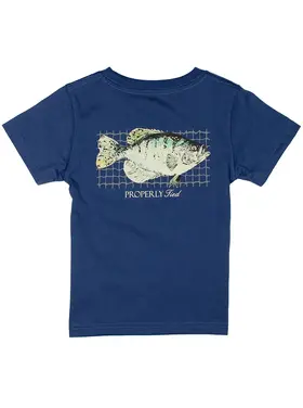 Properly Tied Crappie SS Tee River Blue