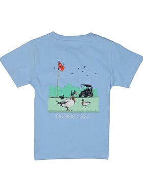 Properly Tied Fowl Play SS Tee Light Blue