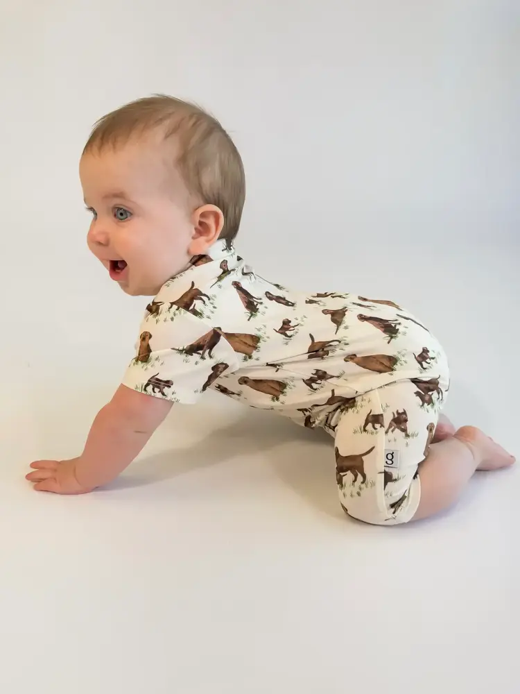 Goosies Labradors SS Polo Romper