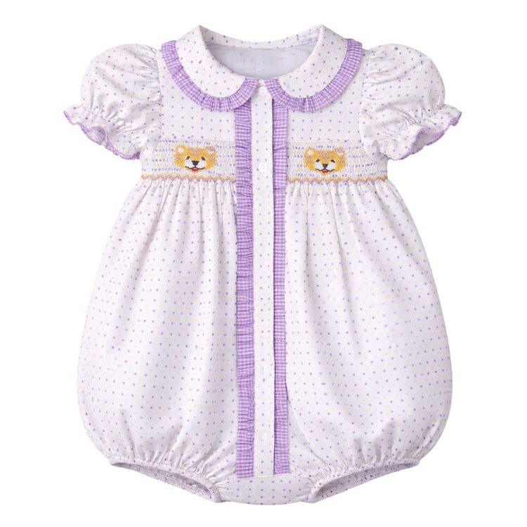 Krewe Tiger Dot Smocked Bubble