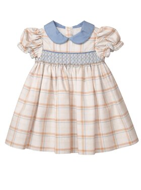 Krewe Aspen Plaid Smocked SS Dress