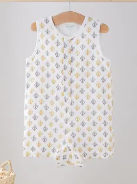 Nola Tawk Black & Gold Fleur de lis Muslin Shortall