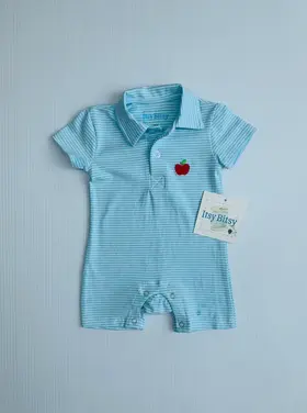 Itsy Bitsy Apple Polo Romper