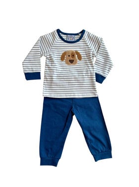 Three Sisters Puppy Applique Jogger Set