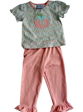 Three Sisters Pumpkin Applique Legging Set