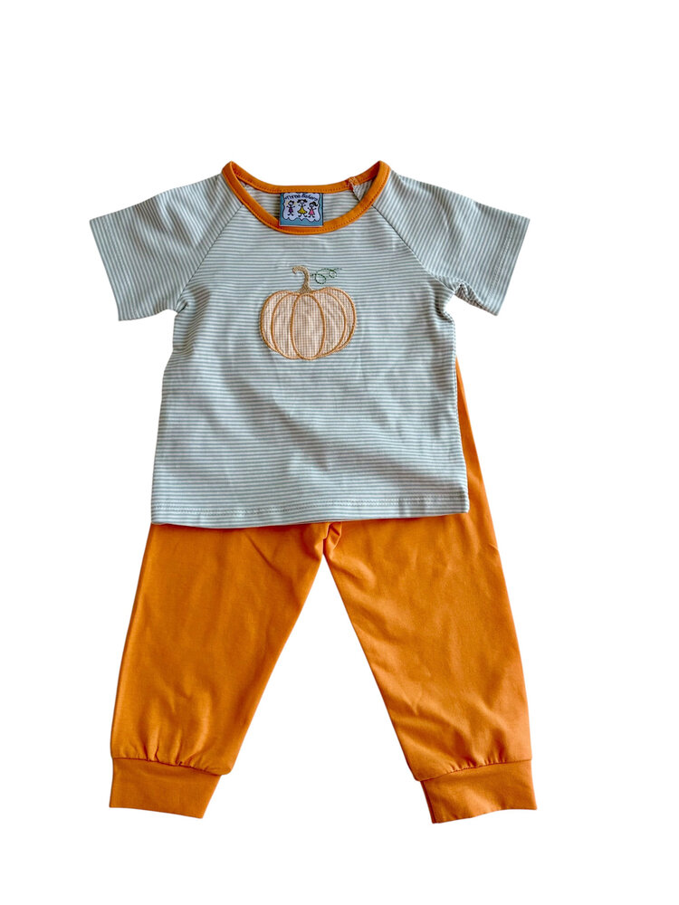 Three Sisters Pumpkin Applique Jogger Set