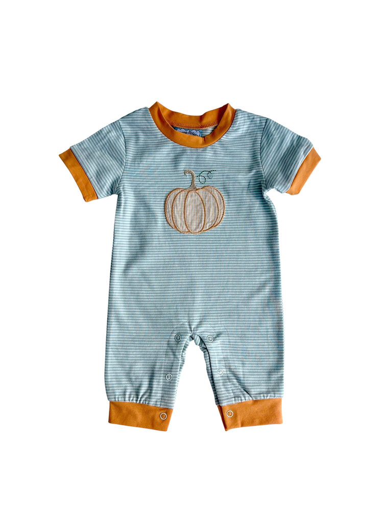 Three Sisters Pumpkin Applique Boys Romper