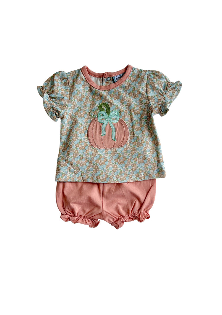 Three Sisters Pumpkin Applique Bloomer Set