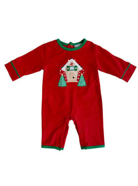 Three Sisters Gingerbread House Boys Romper