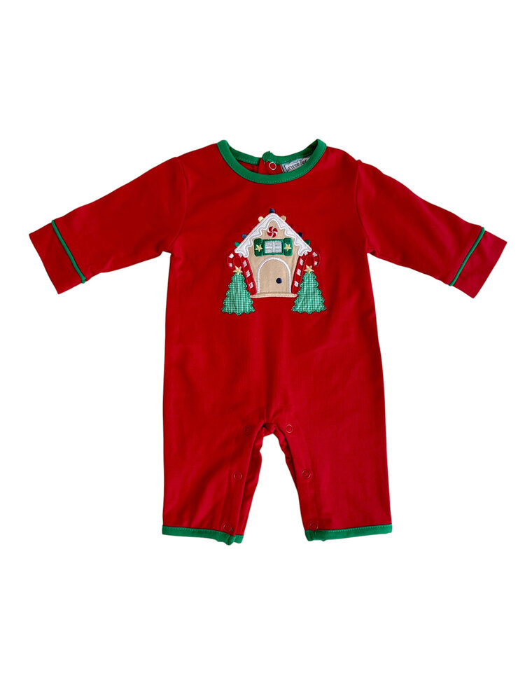 Three Sisters Gingerbread House Boys Romper