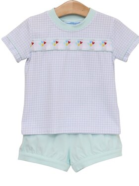 Trotter Street Magical Balloons Banded Short Set