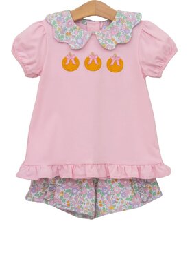 Trotter Street Pumpkin Floral Short Set