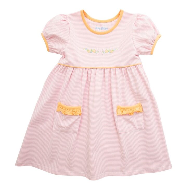 Itsy Bitsy Pink Bow Pumpkin Dress