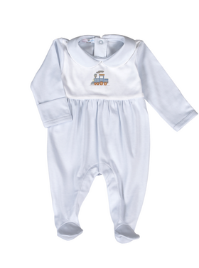 Baby Loren Choo Choo Train Pima Footie