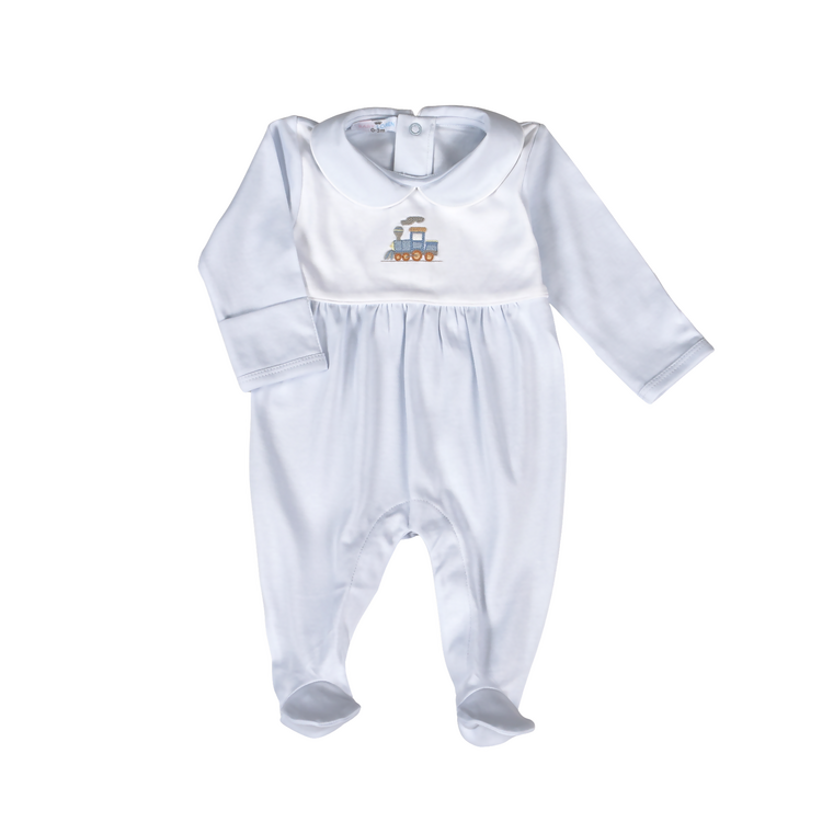 Baby Loren Choo Choo Train Pima Footie