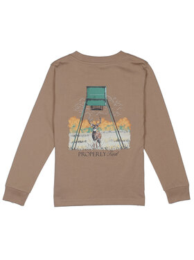 Properly Tied Deer Feeder LS Tee - Walnut