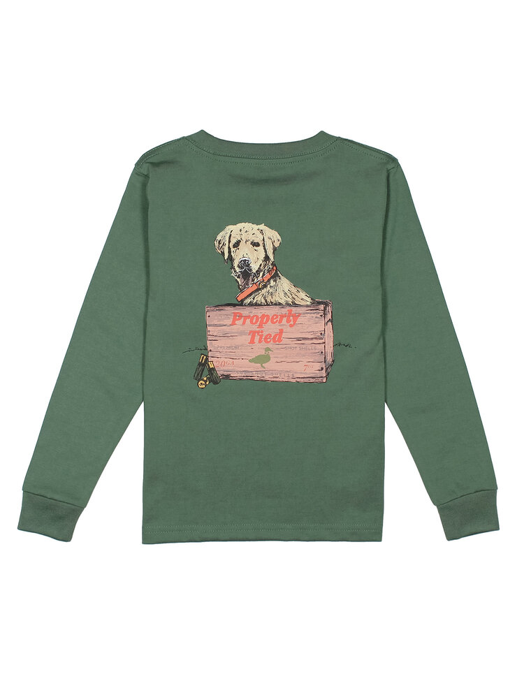 Properly Tied Little Shot LS Tee - Fern Green