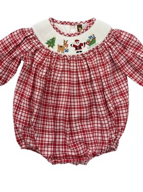 Banana Split Christmas Eve LS Smocked Bubble