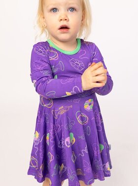 Southern Slumber Mardi Gras Bamboo LS Twirl Dress