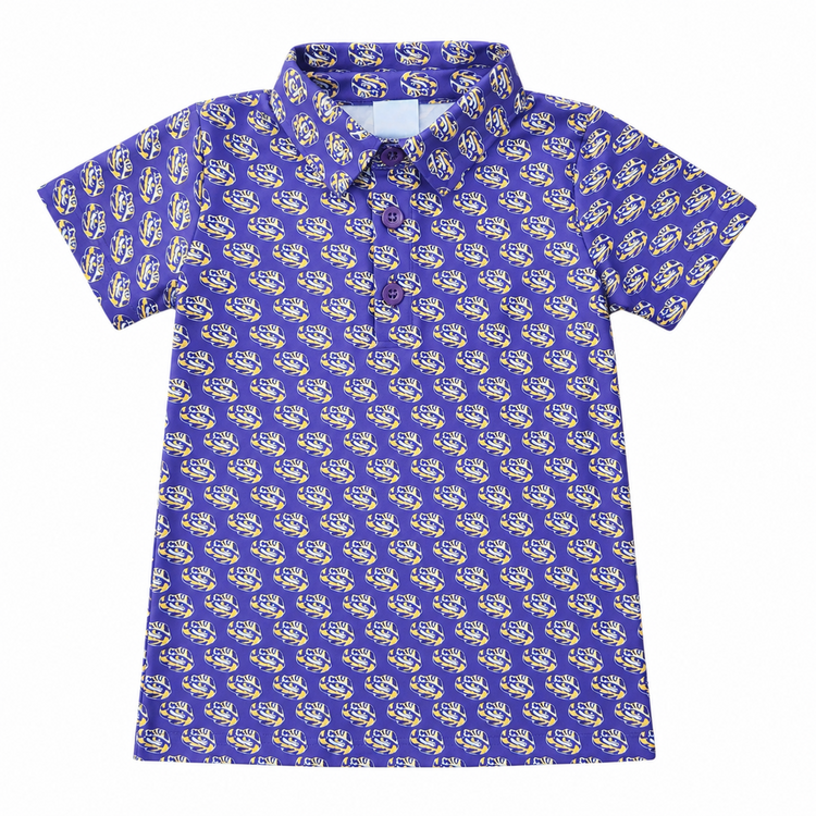 Delta Jax Tiger Eye Purple Polo