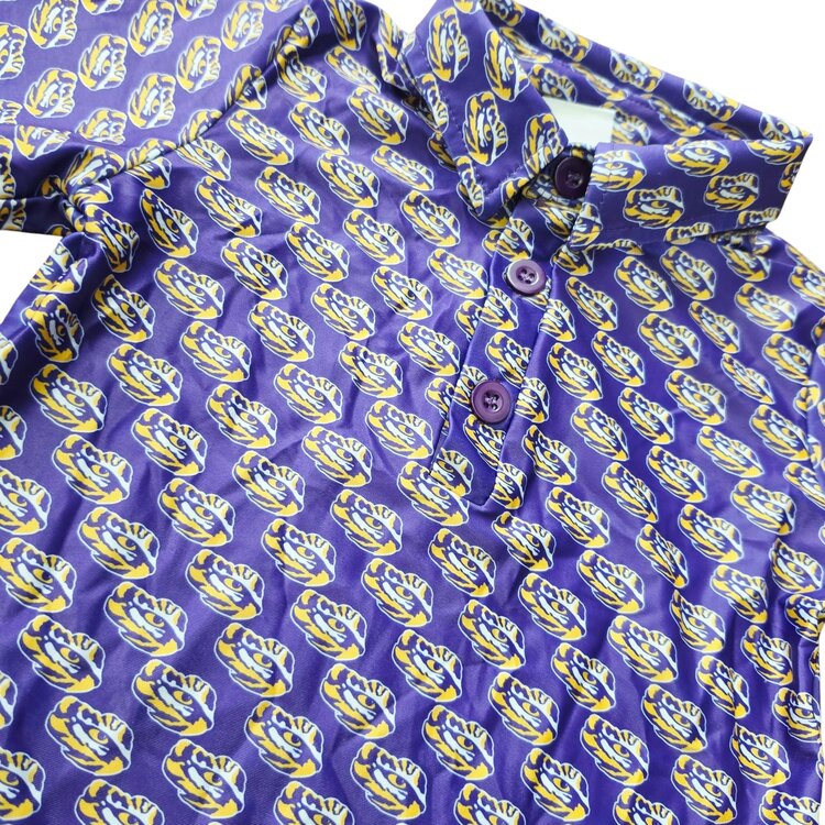 Delta Jax Tiger Eye Purple Polo
